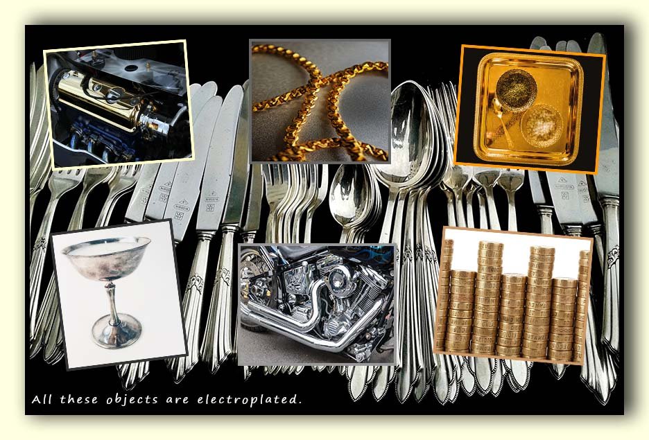 electroplated objects montage